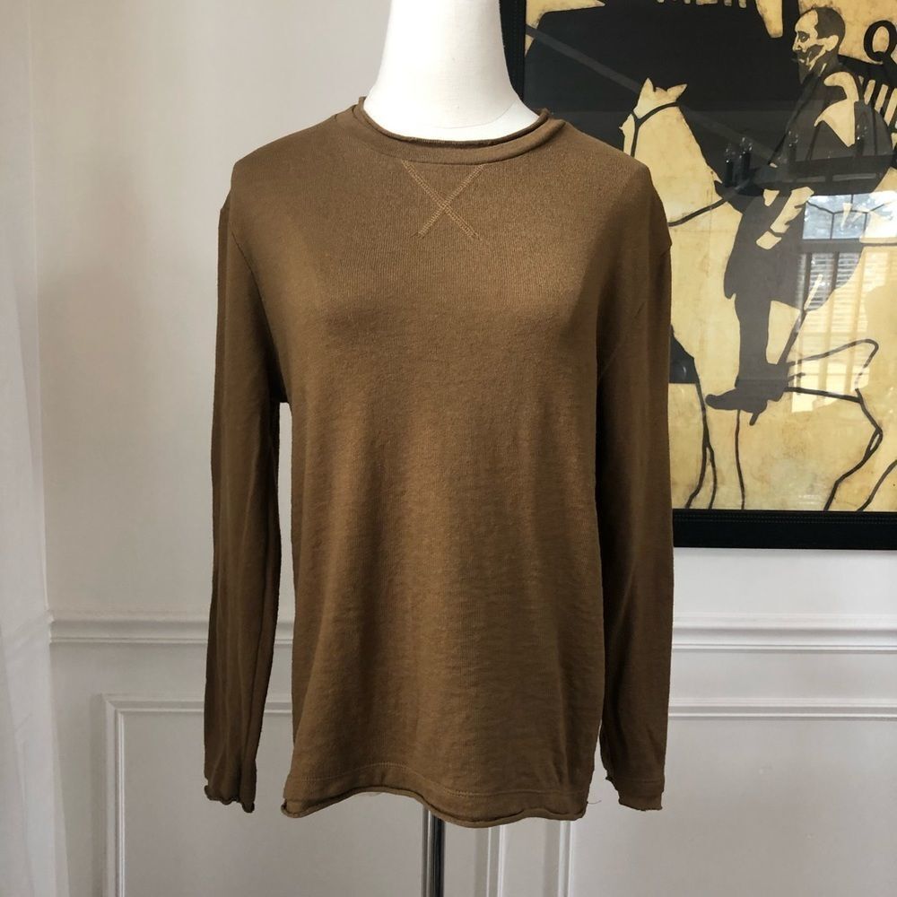 Zara Lightweight Raw Roll Edge Sweater S